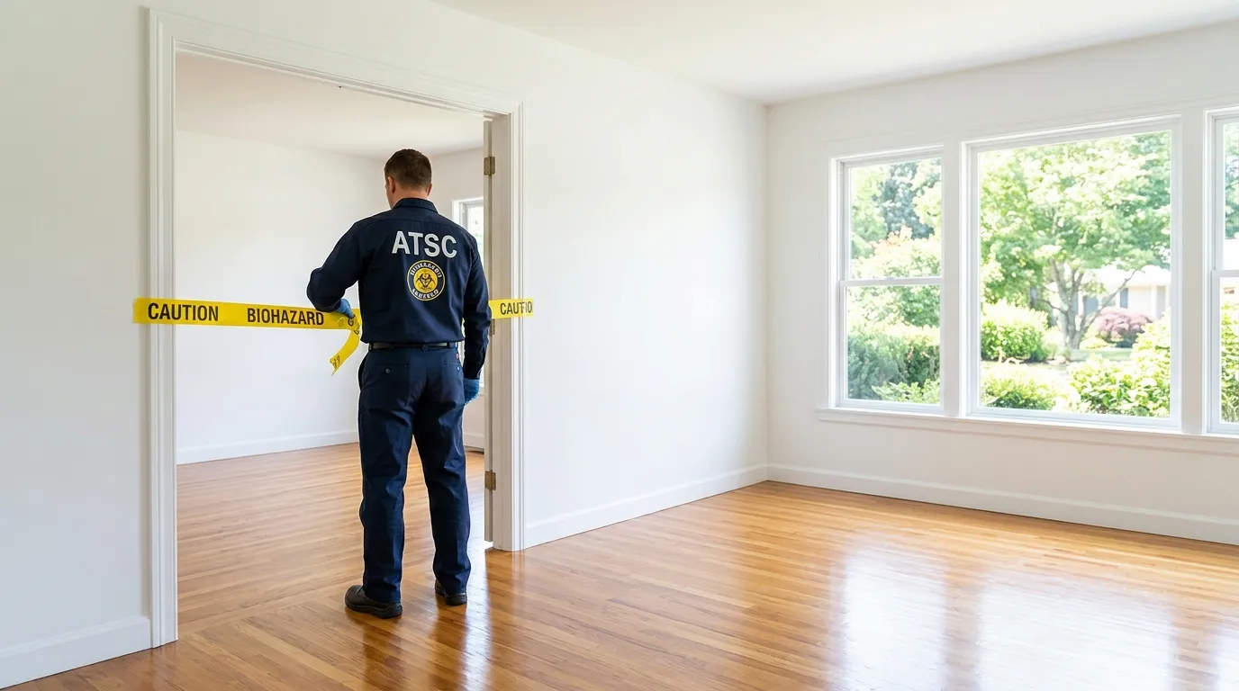 Certified biohazard cleanup crew performing Crime Scene Cleanup in Diamond Springs